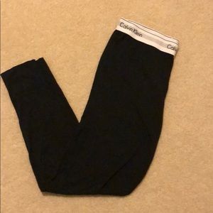 NWOT Black Calvin Klein Logo Waistband Leggings
